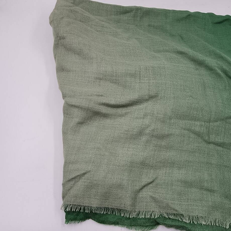 FERRAGAMO Gradient Cashmere-Silk Blend Stole Women's One Size Dark/Light Green