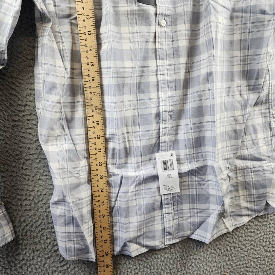 The Men's Store at Bloomingdale's Slim Fit Button Up Shirt Men's L Navy/White
