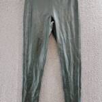 Vince Camuto Pleather Stretch Pants Women's S Dark Willow Elastic Waist