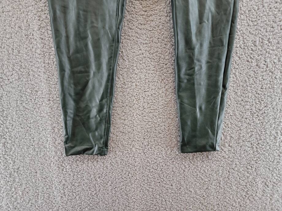 Vince Camuto Pleather Stretch Pants Women's S Dark Willow Elastic Waist