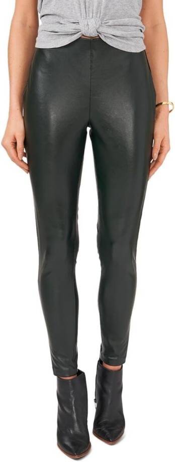 Vince Camuto Pleather Stretch Pants Women's XL Dark Willow Elastic Waist