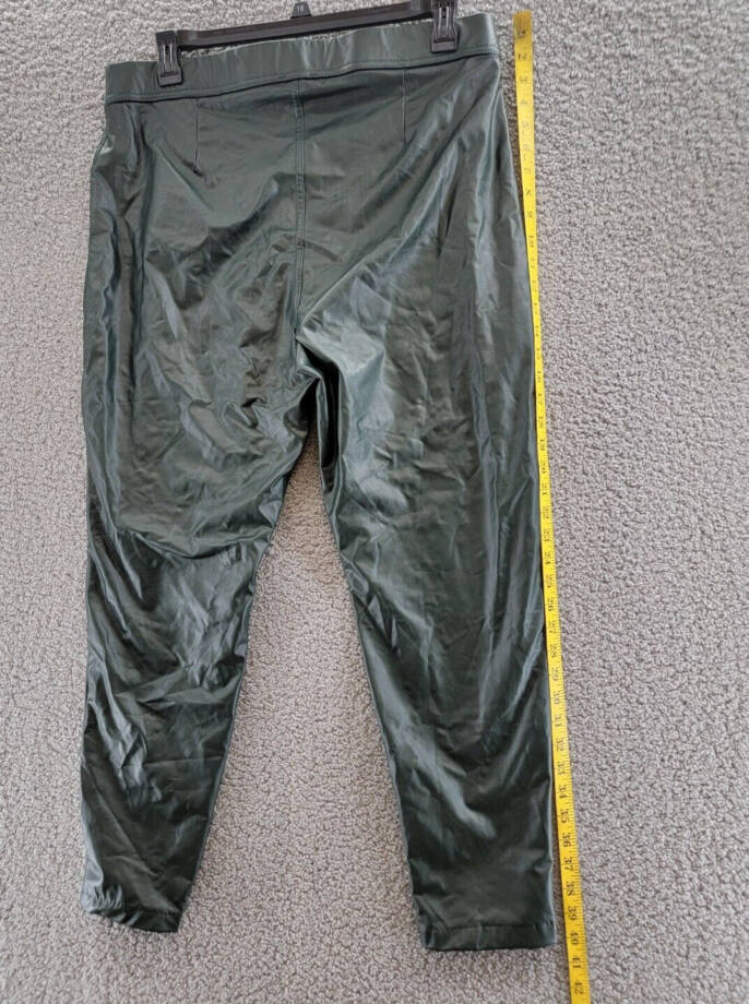 Vince Camuto Pleather Stretch Pants Women's XL Dark Willow Elastic Waist