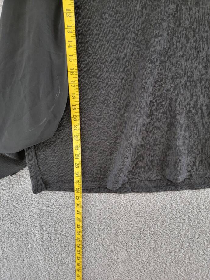 Calvin Klein Plus Size Sheer-Sleeve Crewneck Blouse Women's 3X Black Pullover