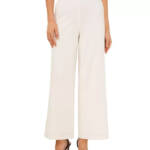 Vince Camuto Wide Leg Pull-On Style Pants Women's M White Elasticized Waistband~