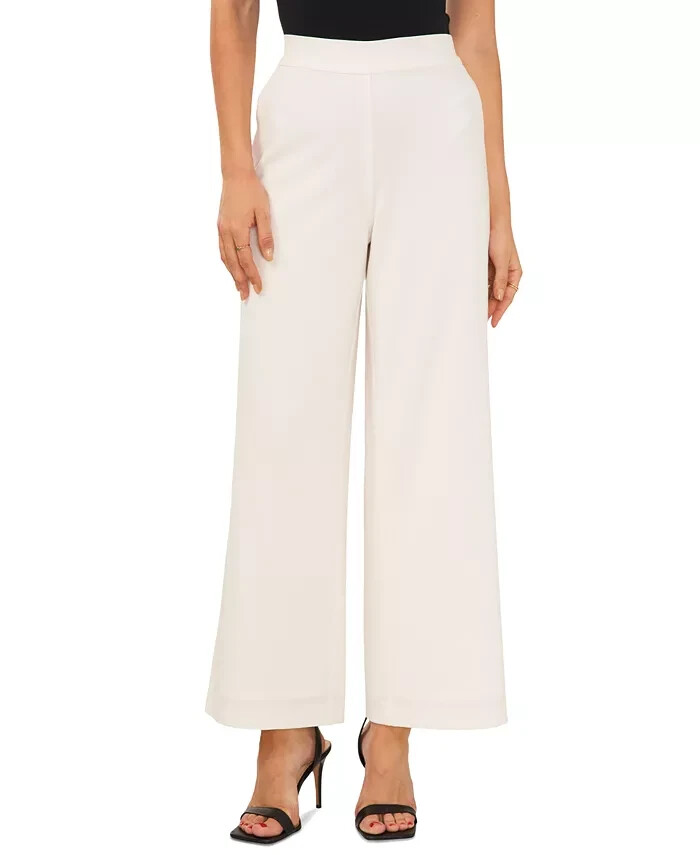 Vince Camuto Wide Leg Pull-On Style Pants Women's M White Elasticized Waistband~