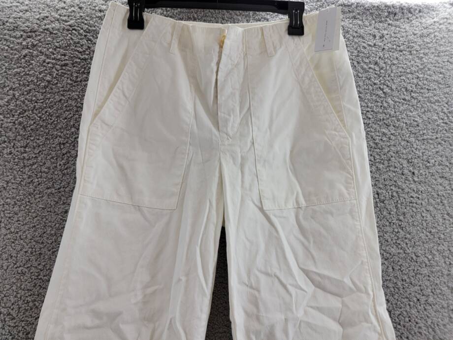 Velvet by Graham & Spencer Mya Wide Leg Pants Women's 6 Sleet Zip Button Closure