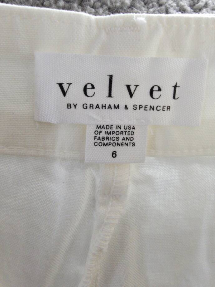 Velvet by Graham & Spencer Mya Wide Leg Pants Women's 6 Sleet Zip Button Closure
