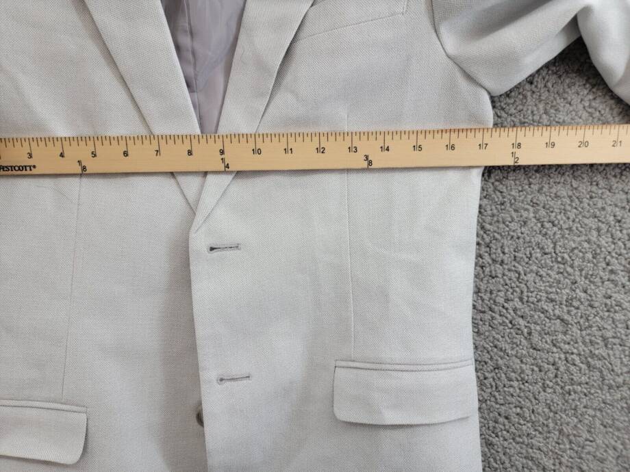 Nautica Big Boys Pindot Suit Jacket Boys 16 Light Gray Button Front Long Sleeve