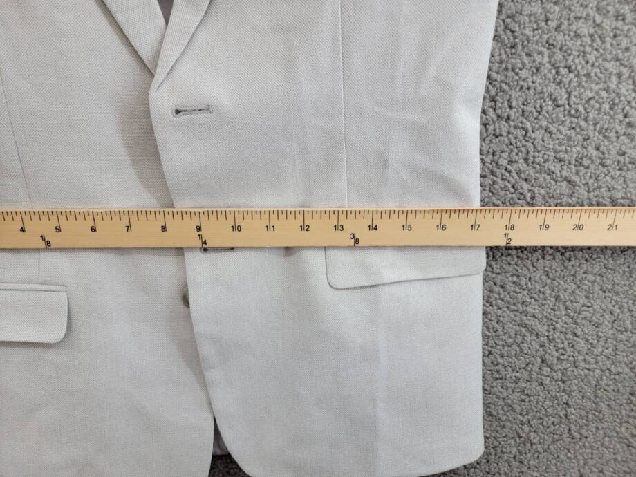 Nautica Big Boys Pindot Suit Jacket Boys 16 Light Gray Button Front Long Sleeve