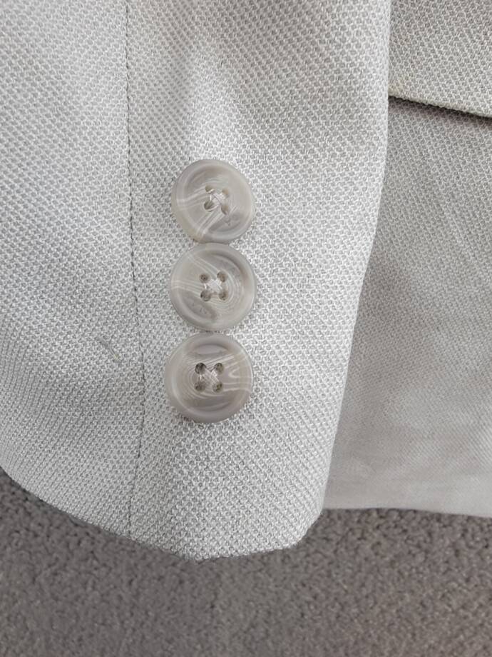 Nautica Big Boys Pindot Suit Jacket Boys 16 Light Gray Button Front Long Sleeve