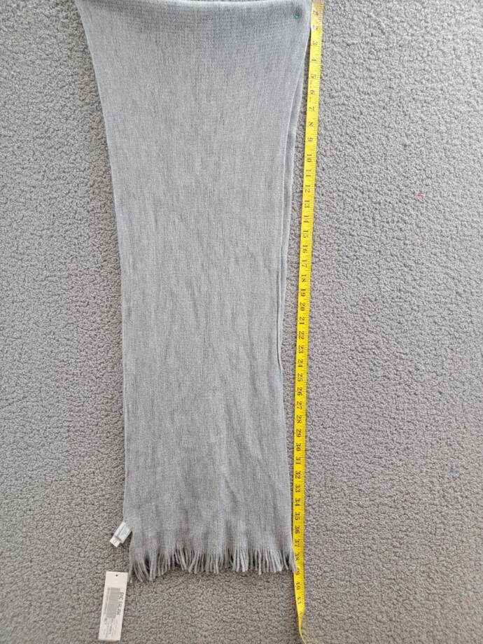 Calvin Klein Supersoft Wrap Scarf with Logo Tab Women's One Size Heather Gray