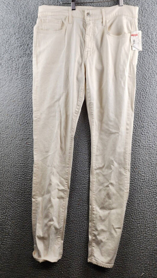 Joe's Jeans The Asher Slim Fit Jeans Men's 32 Off White Denim Mid Rise 5 Pockets