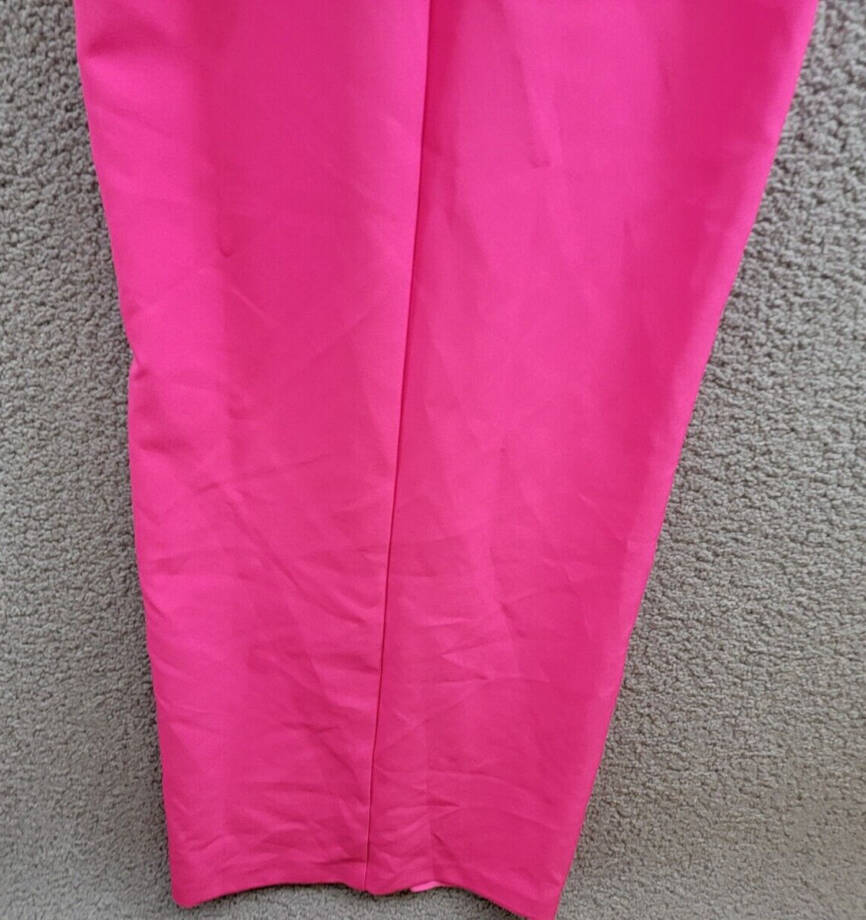 BCBGMAXAZRIA Color Blocked Strapless Gown Women's 0 Orange/Pink Back Zip Closure