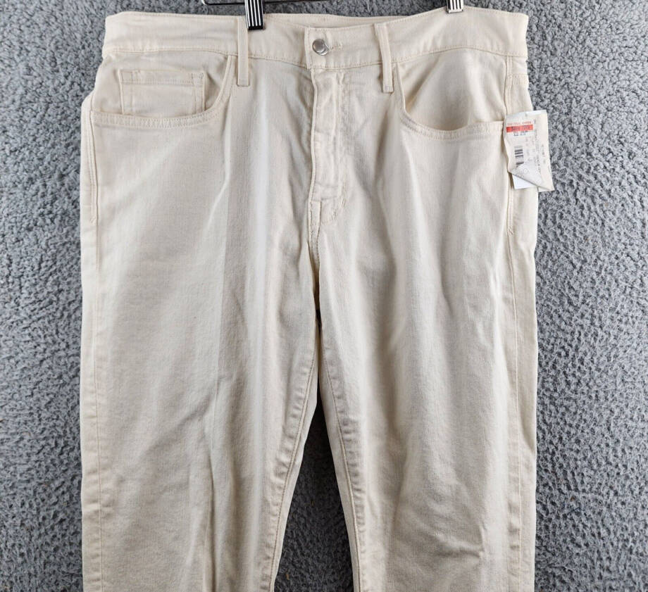 Joe's Jeans The Asher Slim Fit Jeans Men's 32 Off White Denim Mid Rise 5 Pockets