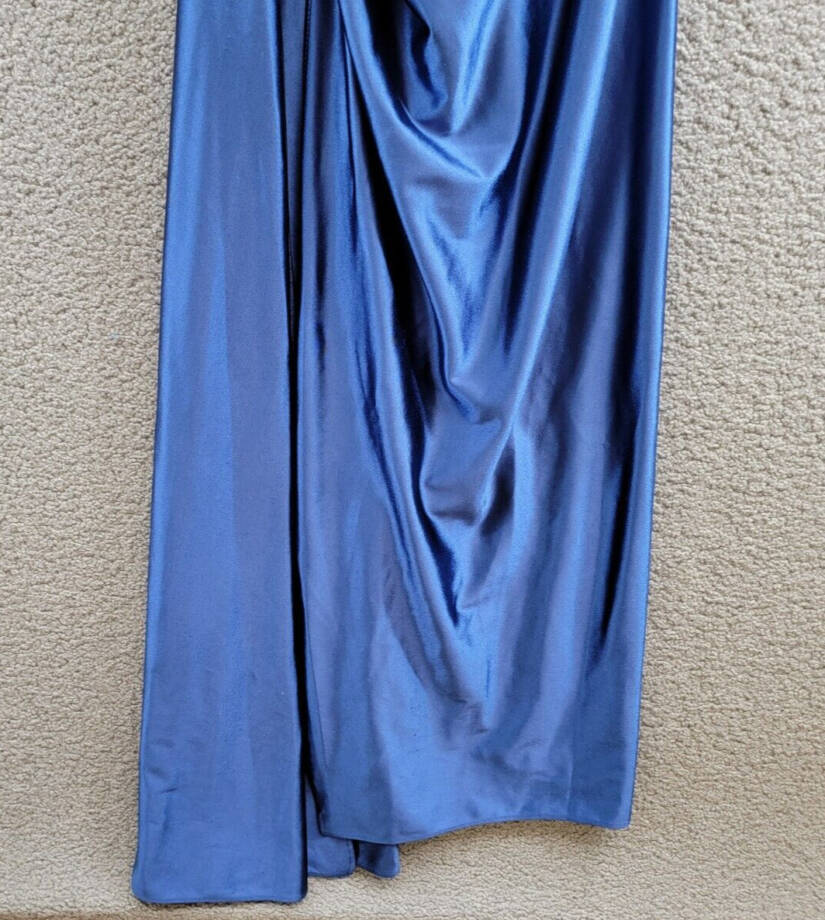 Say Yes Pleated Illusion-Trim Corset Sleeveless Gown Juniors' 1/2 Navy Back Zip