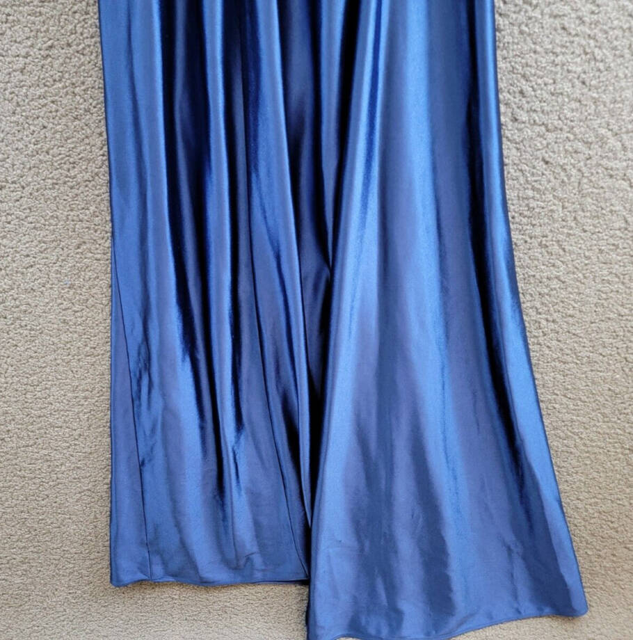 Say Yes Pleated Illusion-Trim Corset Sleeveless Gown Juniors' 1/2 Navy Back Zip