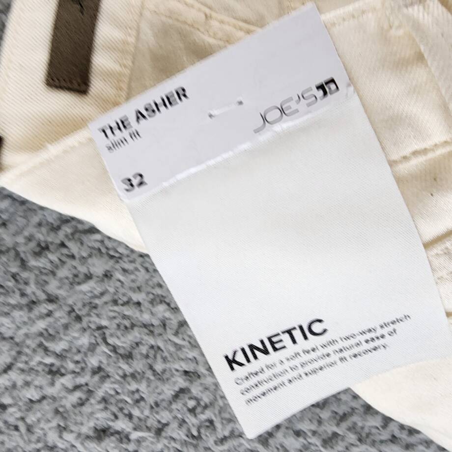 Joe's Jeans The Asher Slim Fit Jeans Men's 32 Off White Denim Mid Rise 5 Pockets