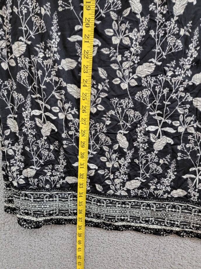 Style & Co Cold Shoulder Peasant Dress Women's XXL Nocturnal Black 3/4 Sleeve