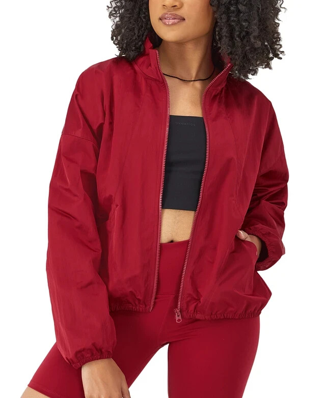 Champion Game Day Woven Jacket Women's XS Cardinal Full Front Zip Closure L/S