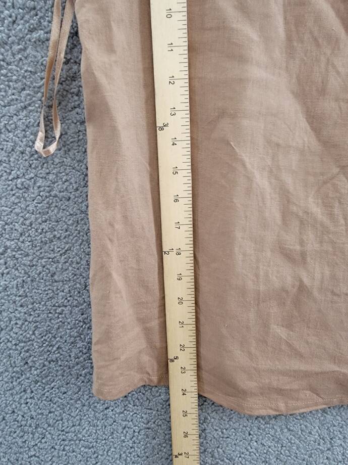 State of Day Sleeveless Linen Blend Pajama Top Women's S Natural Umber Pullover