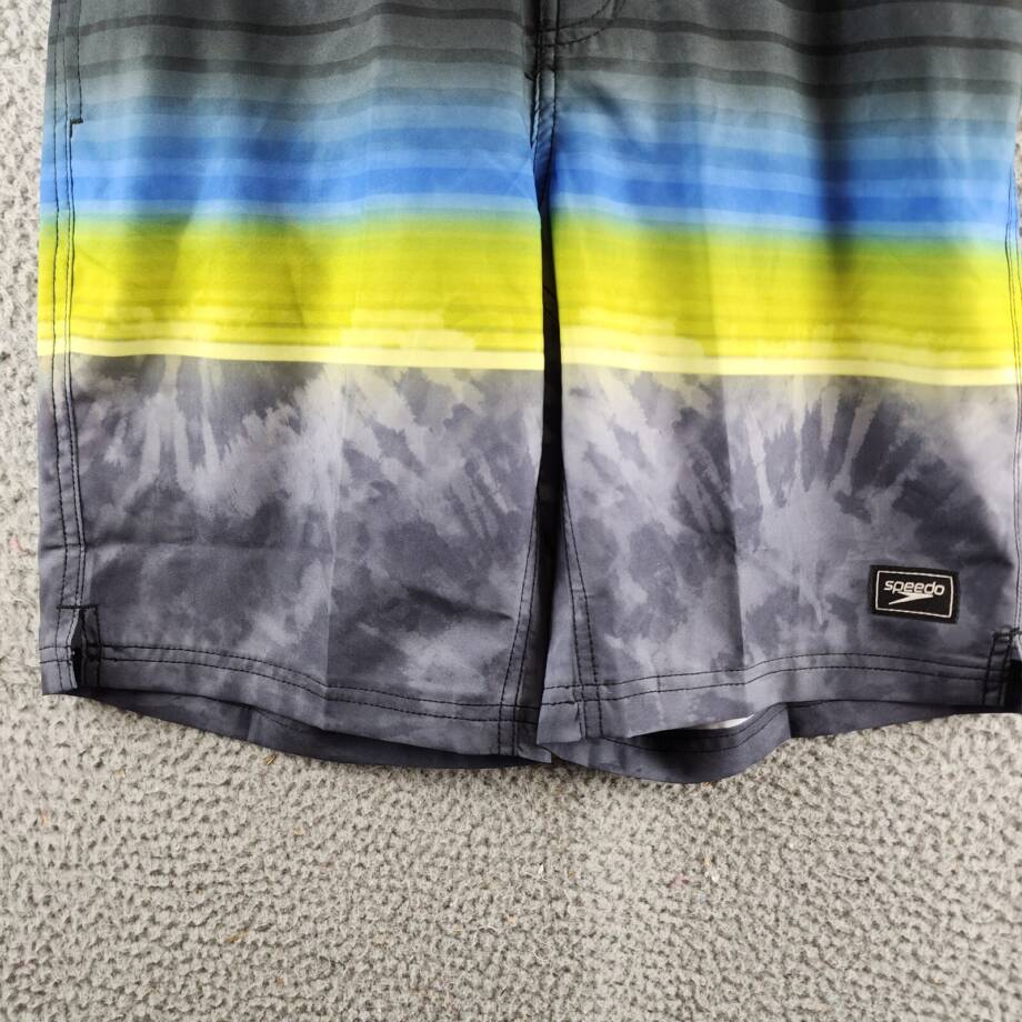 Speedo Printed Bondi Basin 9" Boardshorts Men's S Anthracite Elastic Waist