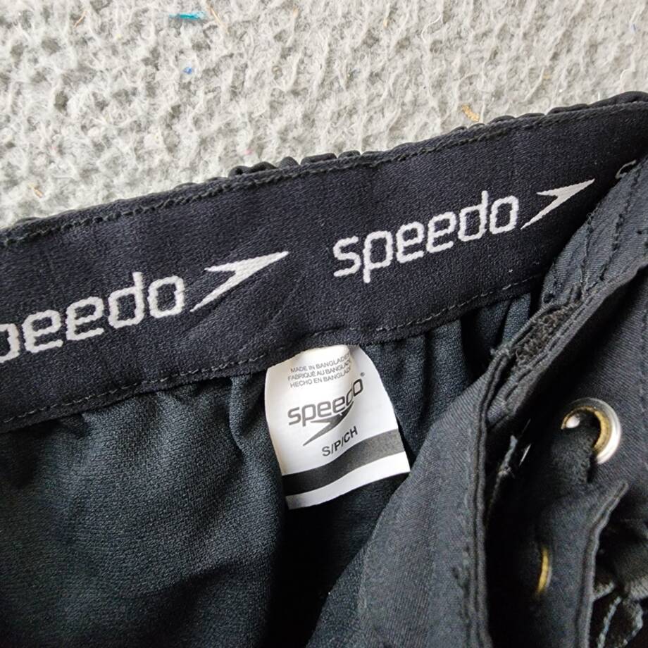 Speedo Printed Bondi Basin 9" Boardshorts Men's S Anthracite Elastic Waist