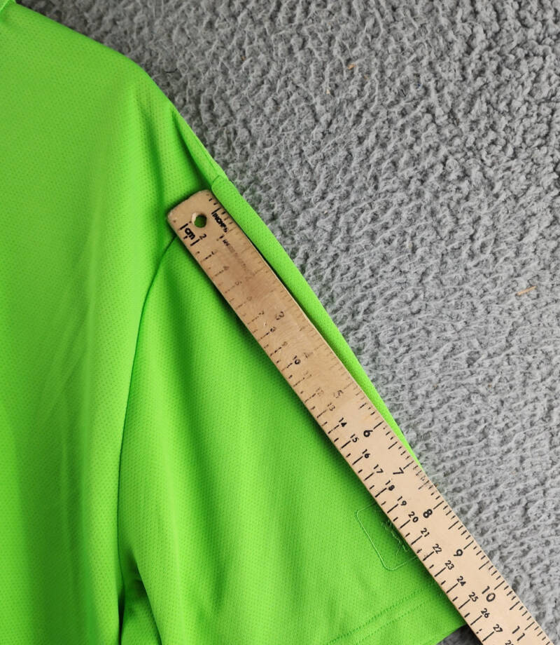 PGA TOUR Airflux Solid Mesh Short Sleeve Golf Polo Shirt Men's L Green Flash