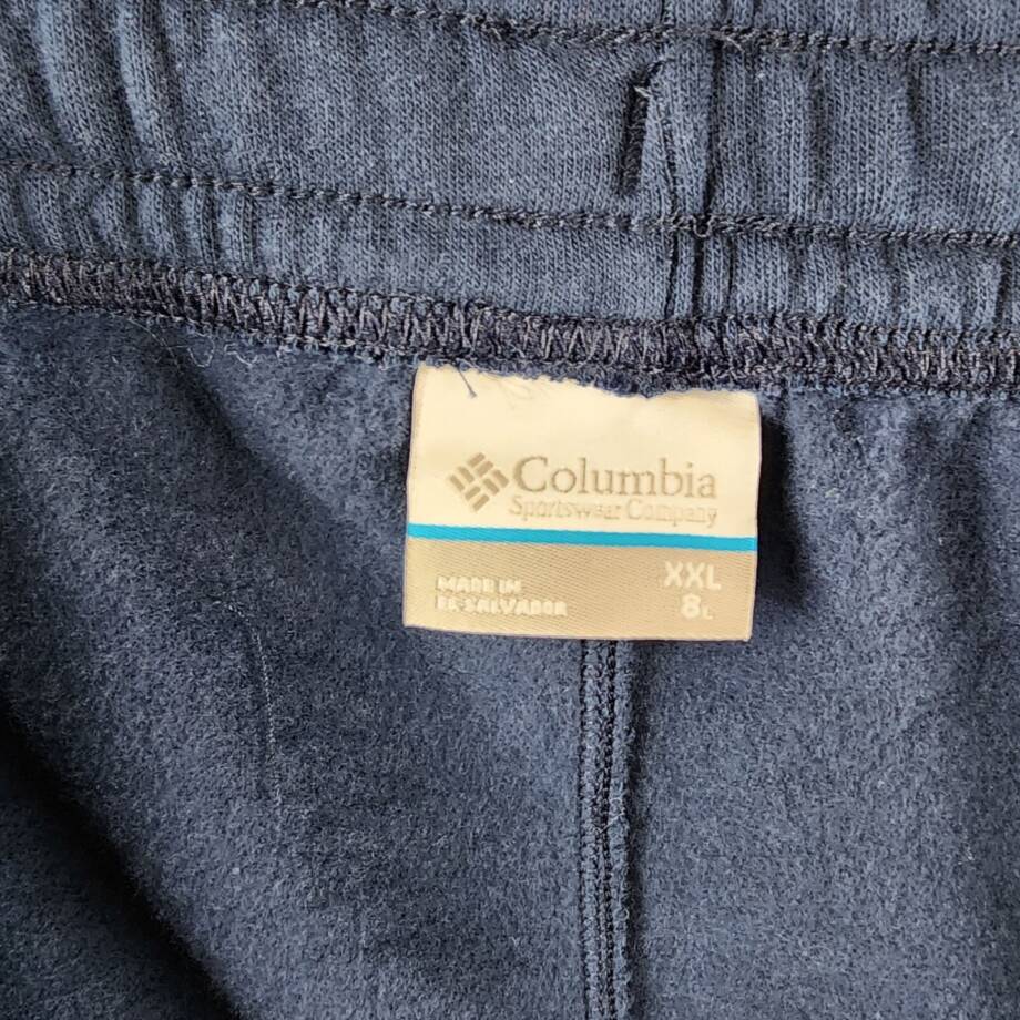 Columbia Logo Print Drawstring Short Men's XXL Navy Elastic Waist Pull On