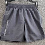 Under Armour Tech Woven Wordmark Shorts Boys' S Gray Elasticized Waist Pull On