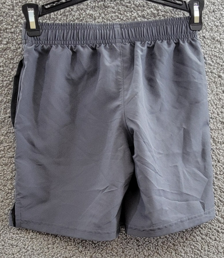 Under Armour Tech Woven Wordmark Shorts Boys' S Gray Elasticized Waist Pull On