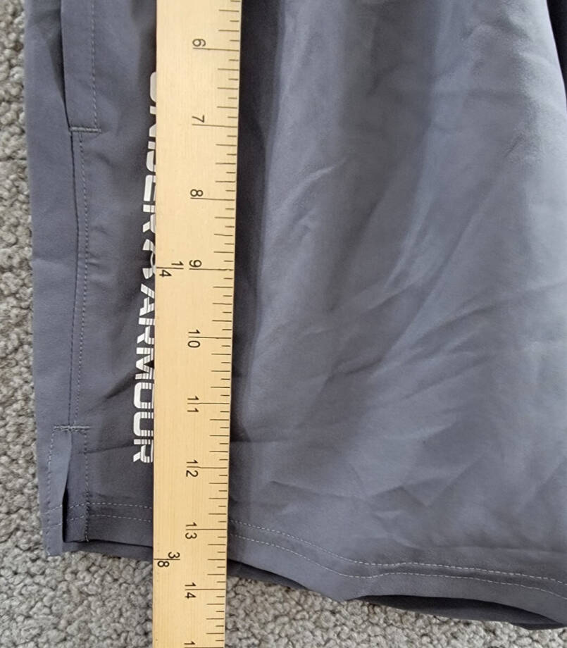 Under Armour Tech Woven Wordmark Shorts Boys' S Gray Elasticized Waist Pull On