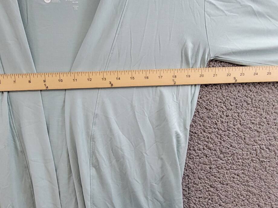 State of Day Knit Open Front Cardigan Women's S Gray Mist Front Pockets L/S