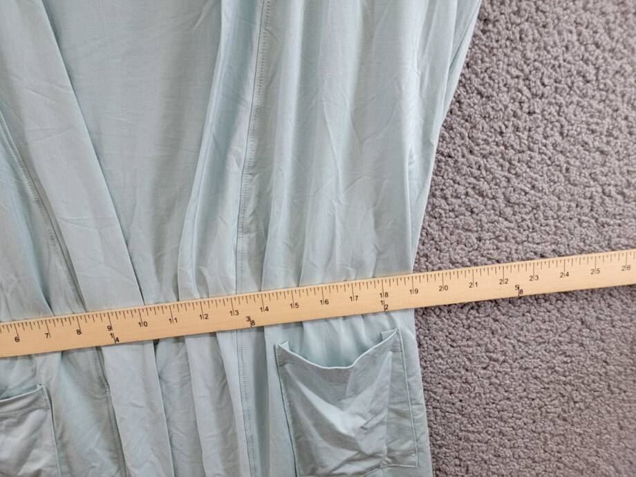 State of Day Knit Open Front Cardigan Women's S Gray Mist Front Pockets L/S