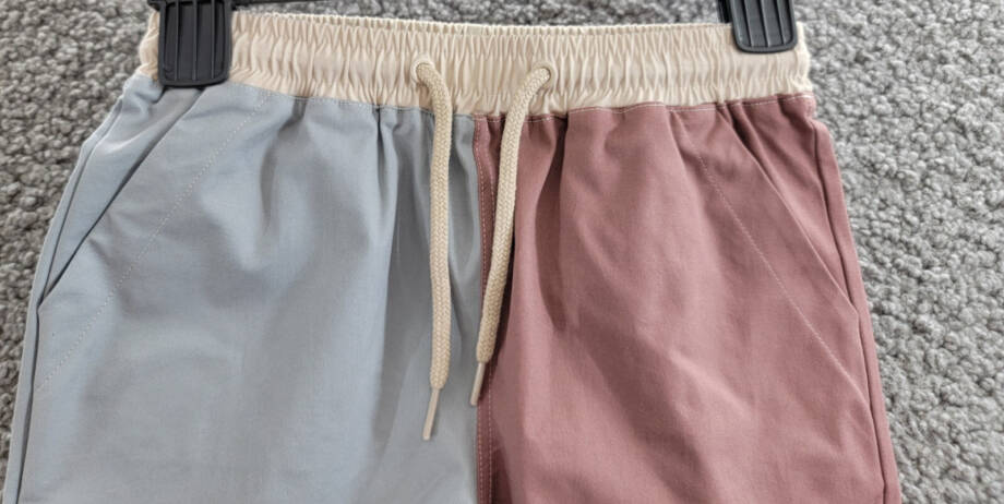 Rylee + Cru Color Blocked Board Shorts Little Boys 6-7Y Mulberry Drawstring