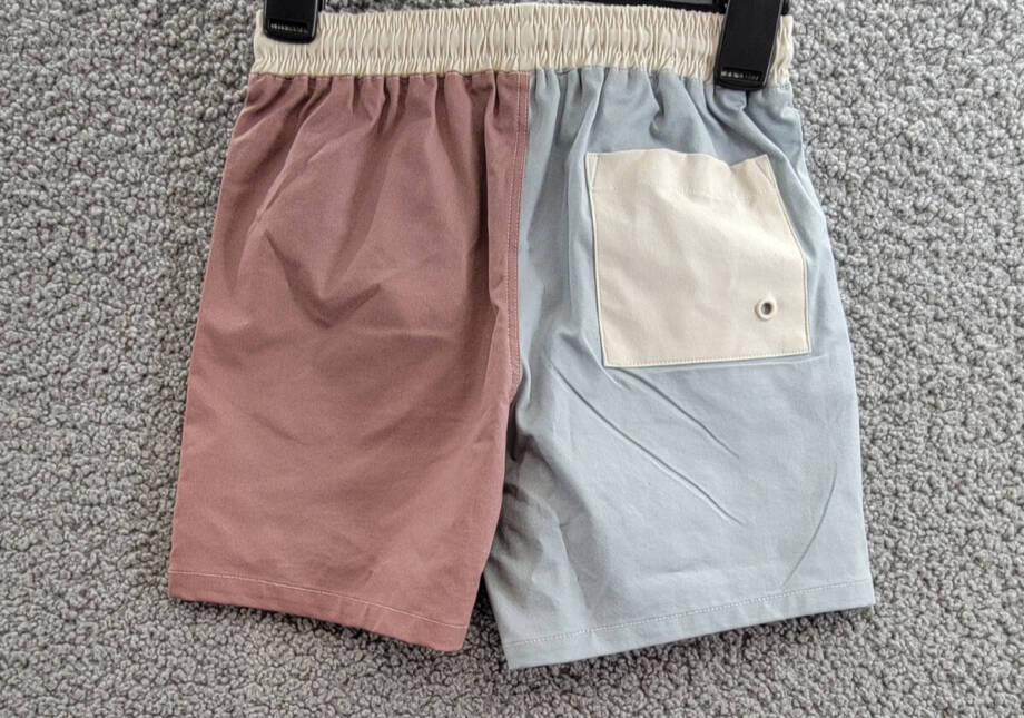 Rylee + Cru Color Blocked Board Shorts Little Boys 6-7Y Mulberry Drawstring