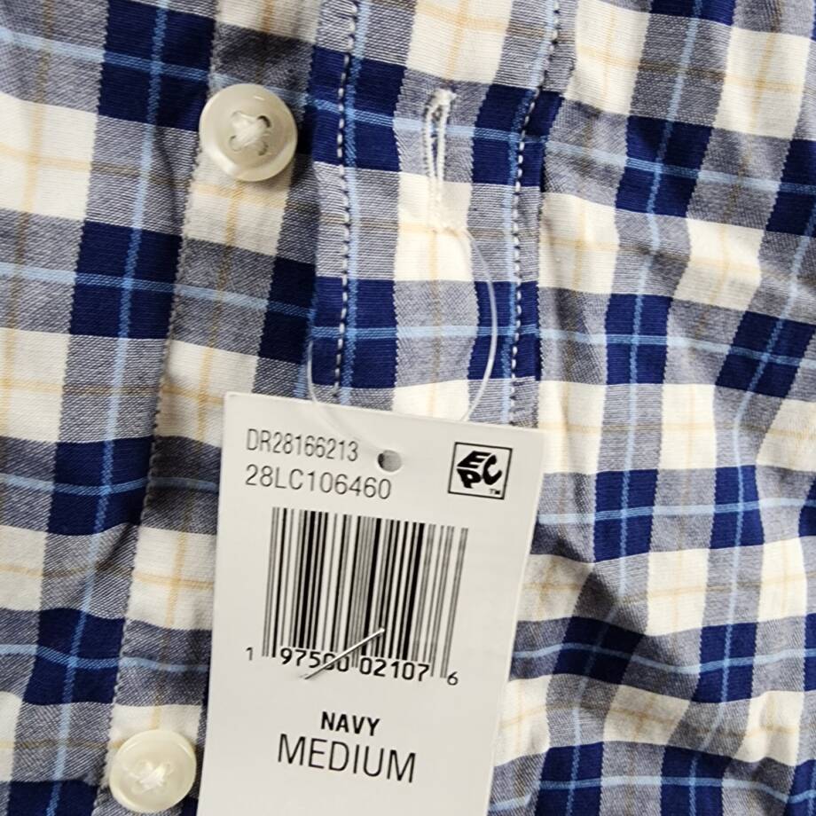 The Men's Store at Bloomingdale's Stretch Slim Fit Button Down Shirt Mens M Navy