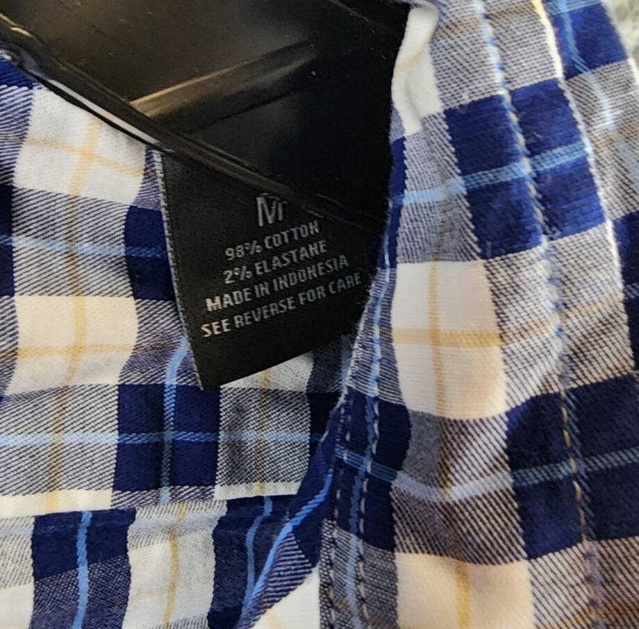 The Men's Store at Bloomingdale's Stretch Slim Fit Button Down Shirt Mens M Navy