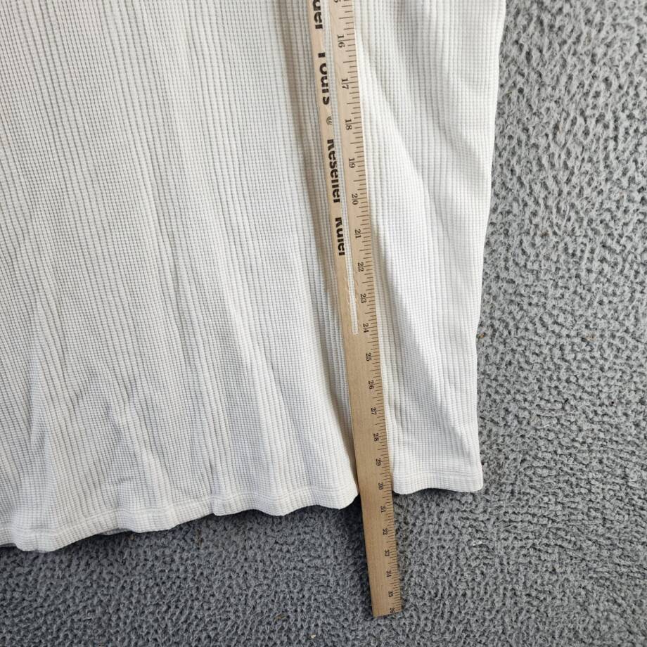 Vince Variegated Texture Polo Shirt Men's XXL Off White Collared Short Sleeve