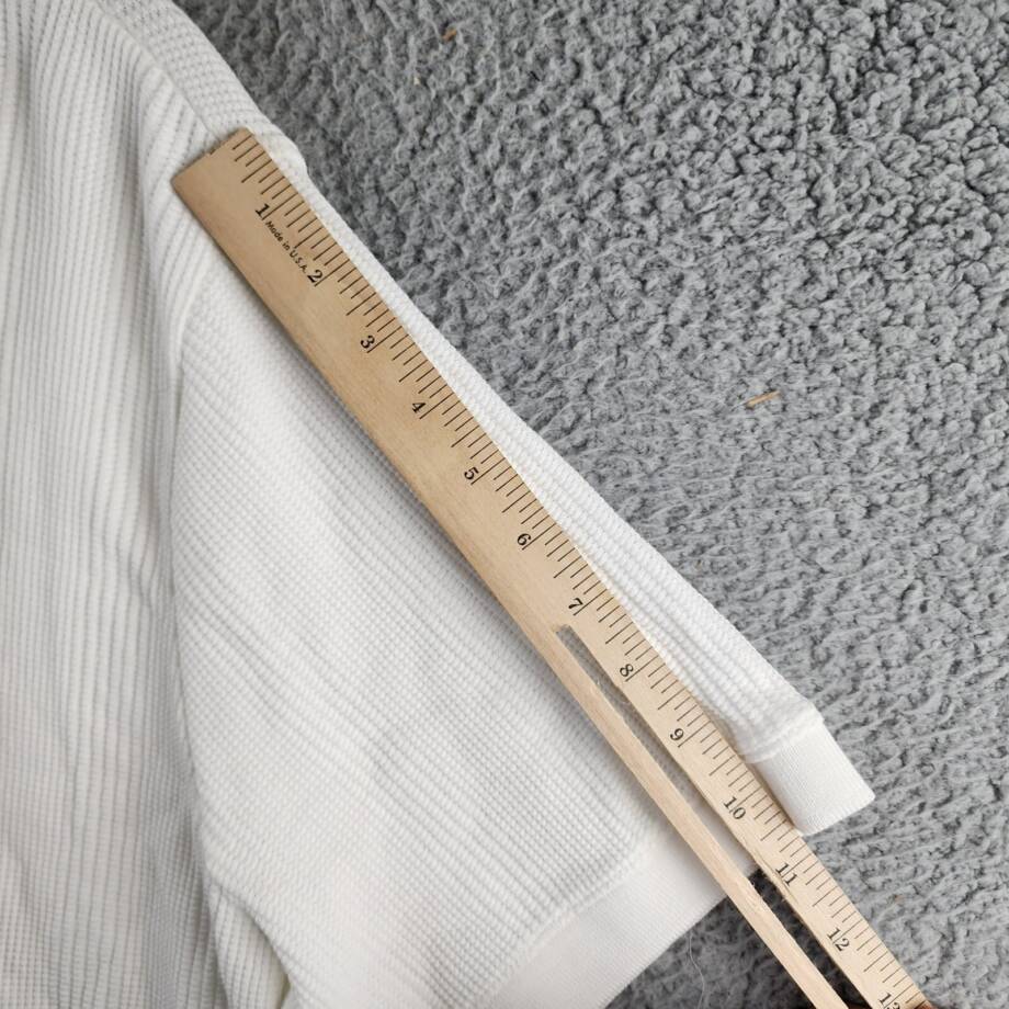 Vince Variegated Texture Polo Shirt Men's XXL Off White Collared Short Sleeve