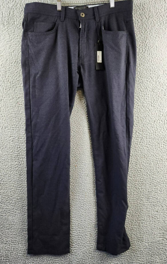 The Men's Store at Bloomingdale's Flannel Tailored Fit Pants Men's 33Wx32L Navy