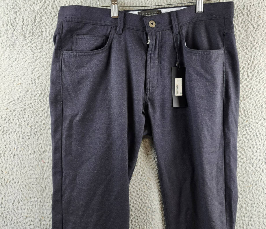 The Men's Store at Bloomingdale's Flannel Tailored Fit Pants Men's 33Wx32L Navy
