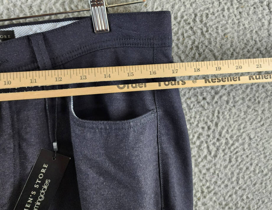 The Men's Store at Bloomingdale's Flannel Tailored Fit Pants Men's 33Wx32L Navy