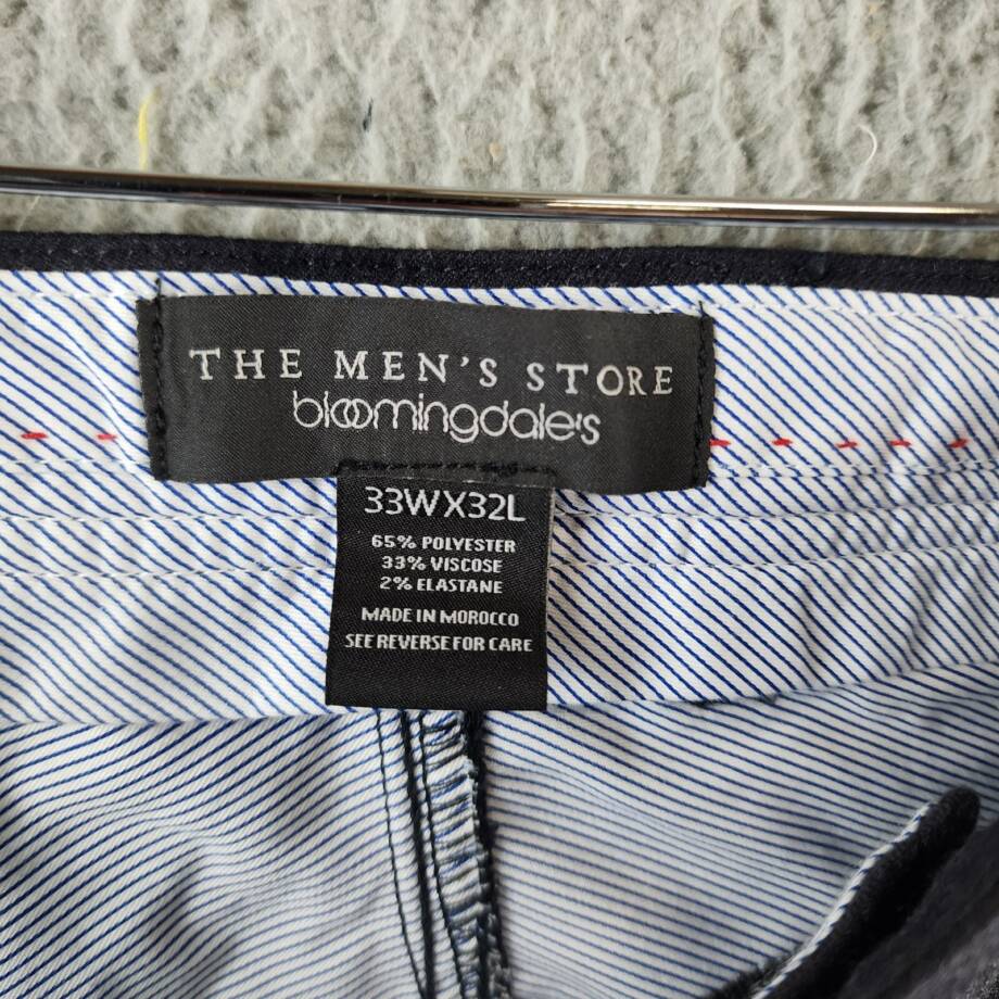 The Men's Store at Bloomingdale's Flannel Tailored Fit Pants Men's 33Wx32L Navy