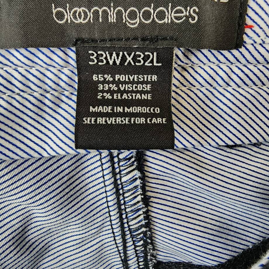The Men's Store at Bloomingdale's Flannel Tailored Fit Pants Men's 33Wx32L Navy