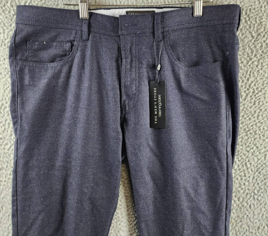 The Men's Store at Bloomingdale's Flannel Tailored Fit Pants Men's 34Wx34L Navy