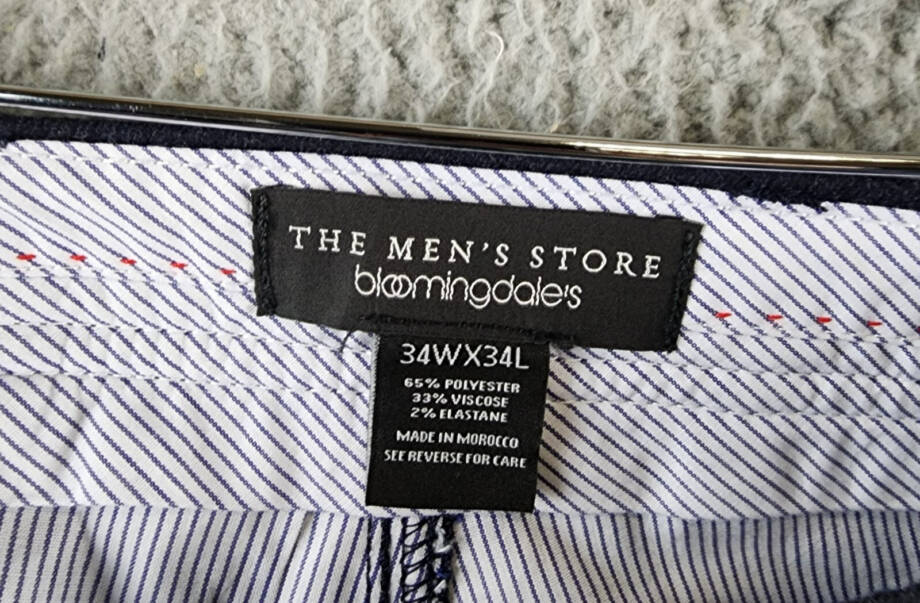 The Men's Store at Bloomingdale's Flannel Tailored Fit Pants Men's 34Wx34L Navy