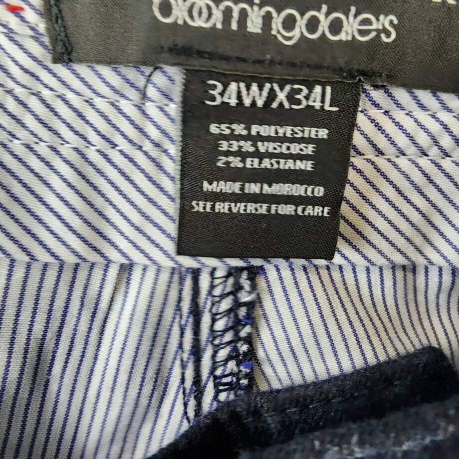 The Men's Store at Bloomingdale's Flannel Tailored Fit Pants Men's 34Wx34L Navy