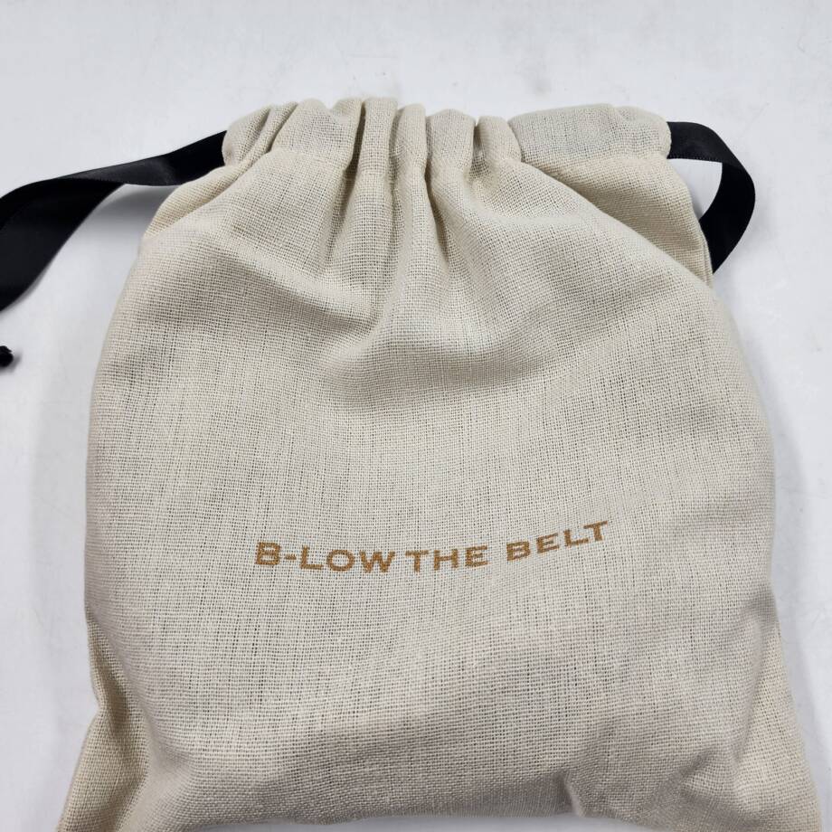 B-low the Belt Hattie Belt Women's L Black/Gold Chain Buckle With Double Loops