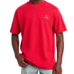 PUMA A.C. Milan T-Shirt Men's L Red Embroidered Logo Crew Neck Short Sleeve