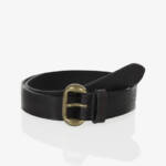 GAVAZZENI Rosa Leather Belt Women's 75 Black Tapered Tip Buckle Closure